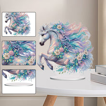 Load image into Gallery viewer, Acrylic Special Shape White Horse Diamond Painting Desktop Ornaments for Decor