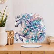Load image into Gallery viewer, Acrylic Special Shape White Horse Diamond Painting Desktop Ornaments for Decor