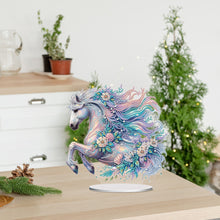 Load image into Gallery viewer, Acrylic Special Shape White Horse Diamond Painting Desktop Ornaments for Decor