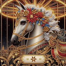 Load image into Gallery viewer, Diamond Painting - Partial Special Shaped - Metal Unicorn (30*30CM)