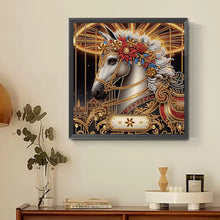 Load image into Gallery viewer, Diamond Painting - Partial Special Shaped - Metal Unicorn (30*30CM)