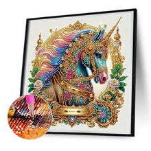 Load image into Gallery viewer, Diamond Painting - Partial Special Shaped - Metal Unicorn (30*30CM)