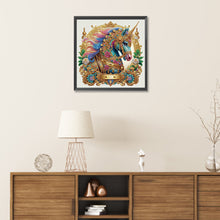 Load image into Gallery viewer, Diamond Painting - Partial Special Shaped - Metal Unicorn (30*30CM)