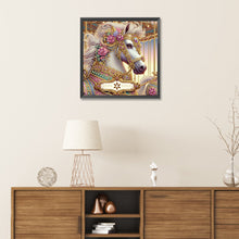Load image into Gallery viewer, Diamond Painting - Partial Special Shaped - Metal Unicorn (30*30CM)