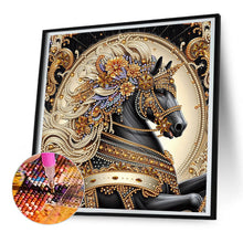 Load image into Gallery viewer, Diamond Painting - Partial Special Shaped - Metal Unicorn (30*30CM)