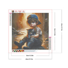 Load image into Gallery viewer, Diamond Painting - Full Round - Cute little boy (40*40CM)