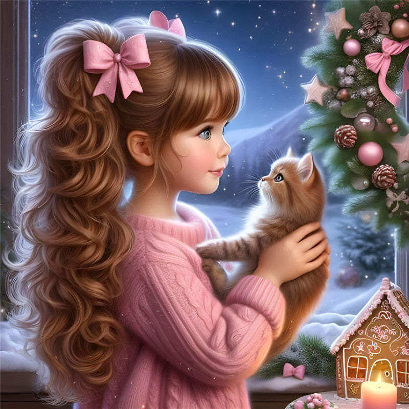 Diamond Painting - Full Round - Big-eyed girl (40*40CM)