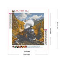 Load image into Gallery viewer, Diamond Painting - Full Round - Village train scenery (30*30CM)