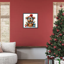Load image into Gallery viewer, Diamond Painting - Full Round - Christmas puppy (30*30CM)