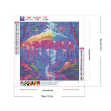 Load image into Gallery viewer, Diamond Painting - Full Round - Colorful umbrella in the forest (30*30CM)