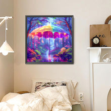 Load image into Gallery viewer, Diamond Painting - Full Round - Colorful umbrella in the forest (30*30CM)
