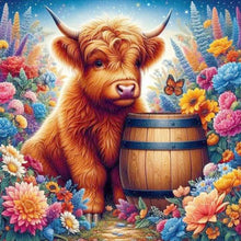Load image into Gallery viewer, Diamond Painting - Full Round - Flowers and little yak (30*30CM)