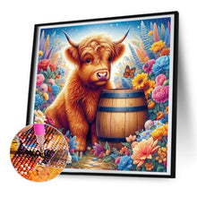 Load image into Gallery viewer, Diamond Painting - Full Round - Flowers and little yak (30*30CM)