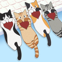 Load image into Gallery viewer, 4Pcs Cat Diamond Bookmark Art Projects Diamond Art Bookmark for Adults Beginners