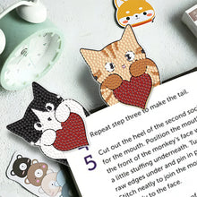Load image into Gallery viewer, 4Pcs Cat Diamond Bookmark Art Projects Diamond Art Bookmark for Adults Beginners