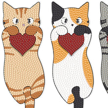 Load image into Gallery viewer, 4Pcs Cat Diamond Bookmark Art Projects Diamond Art Bookmark for Adults Beginners