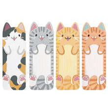 Load image into Gallery viewer, 4Pcs Cat Diamond Bookmark Art Projects Diamond Art Bookmark for Adults Beginners