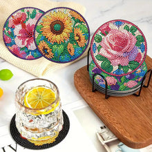 Load image into Gallery viewer, 8Pcs Acrylic Flowers 5D Diamond Painting Coasters for Adults Beginners