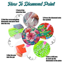Load image into Gallery viewer, 8Pcs Acrylic Flowers 5D Diamond Painting Coasters for Adults Beginners