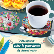 Load image into Gallery viewer, 8Pcs Acrylic Animals Flowers 5D Diamond Painting Coasters for Adults Beginners