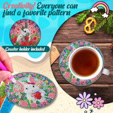 Load image into Gallery viewer, 8Pcs Acrylic Animals Flowers 5D Diamond Painting Coasters for Adults Beginners