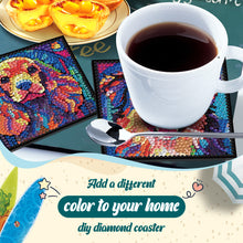 Load image into Gallery viewer, 8Pcs Wooden Dogs 5D Diamond Painting Coasters Kit for Adults Beginners
