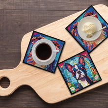 Load image into Gallery viewer, 8Pcs Wooden Dogs 5D Diamond Painting Coasters Kit for Adults Beginners