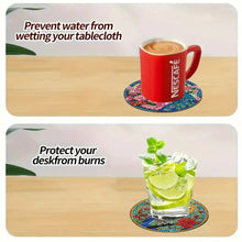 Load image into Gallery viewer, 8Pcs Wooden Animals Flowers 5D Diamond Painting Coasters for Adults Beginners