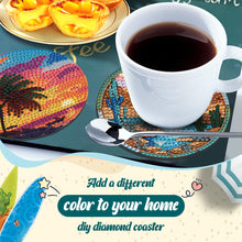 Load image into Gallery viewer, 8Pcs Wooden Seaside And Desert Scenery 5D Diamond Painting Coasters for Adults