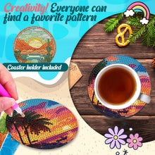Load image into Gallery viewer, 8Pcs Wooden Seaside And Desert Scenery 5D Diamond Painting Coasters for Adults
