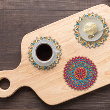 Load image into Gallery viewer, 8Pcs Wooden Mandala 5D Diamond Painting Coasters Kit for Adults Beginners