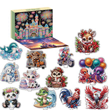 Load image into Gallery viewer, 12 Cute Animals DIY Diamond Ornaments Scene Box for Home Office Bedroom