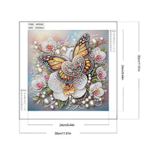 Load image into Gallery viewer, Diamond Painting - Partial Special Shaped - Orchid Love Butterfly (30*30CM)