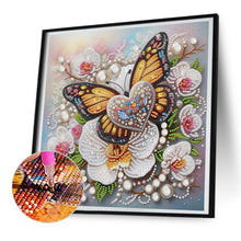 Load image into Gallery viewer, Diamond Painting - Partial Special Shaped - Orchid Love Butterfly (30*30CM)