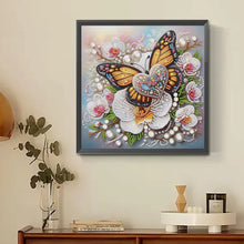 Load image into Gallery viewer, Diamond Painting - Partial Special Shaped - Orchid Love Butterfly (30*30CM)