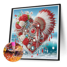 Load image into Gallery viewer, Diamond Painting - Partial Special Shaped - Rose Indian Love Headdress (30*30CM)