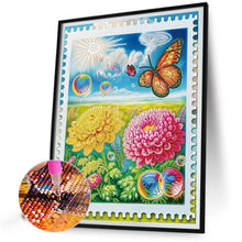 Load image into Gallery viewer, Diamond Painting - Partial Special Shaped - Chrysanthemum Lawn Butterfly (30*40CM)