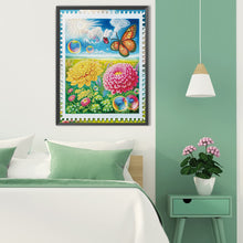 Load image into Gallery viewer, Diamond Painting - Partial Special Shaped - Chrysanthemum Lawn Butterfly (30*40CM)
