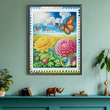 Load image into Gallery viewer, Diamond Painting - Partial Special Shaped - Chrysanthemum Lawn Butterfly (30*40CM)