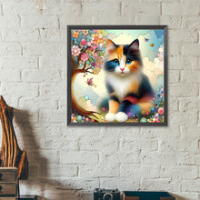 Load image into Gallery viewer, Diamond Painting - Full Round - Geometric Tree Liquid Cat (40*40CM)
