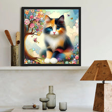 Load image into Gallery viewer, Diamond Painting - Full Round - Geometric Tree Liquid Cat (40*40CM)