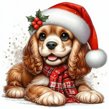 Load image into Gallery viewer, Diamond Painting - Full Round - Christmas Puppy (30*30CM)