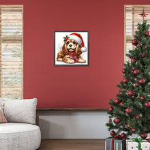 Load image into Gallery viewer, Diamond Painting - Full Round - Christmas Puppy (30*30CM)