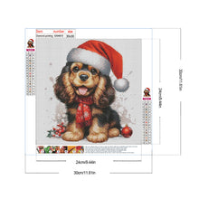 Load image into Gallery viewer, Diamond Painting - Full Round - Christmas Puppy (30*30CM)