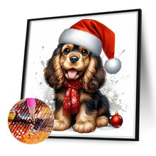 Load image into Gallery viewer, Diamond Painting - Full Round - Christmas Puppy (30*30CM)