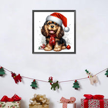 Load image into Gallery viewer, Diamond Painting - Full Round - Christmas Puppy (30*30CM)