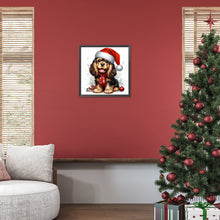Load image into Gallery viewer, Diamond Painting - Full Round - Christmas Puppy (30*30CM)