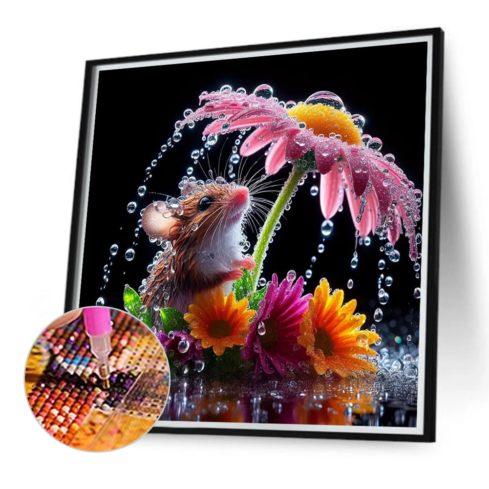 Diamond Painting - Full Round - Crystal Daisy Mouse (40*40CM)