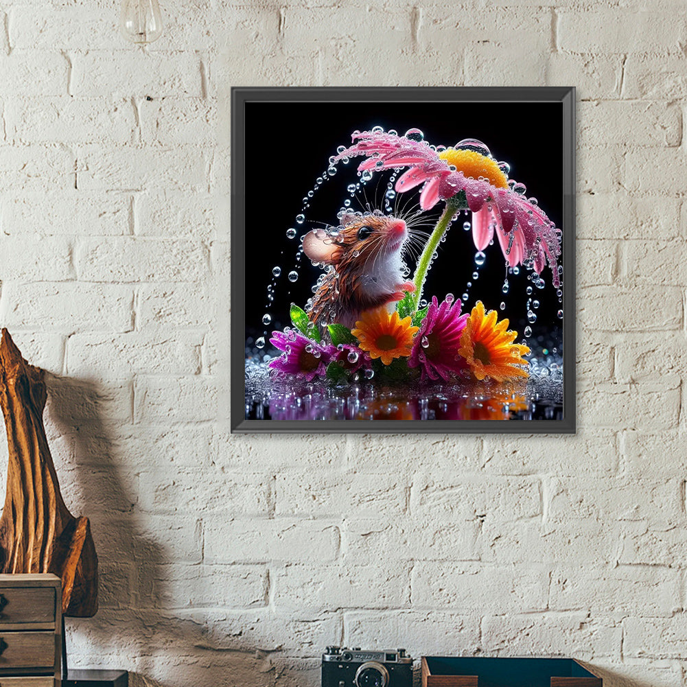 Diamond Painting - Full Round - Crystal Daisy Mouse (40*40CM)