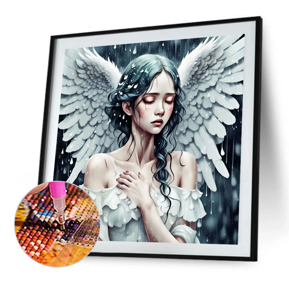 AB Diamond Painting - Full Round - Angel Girl (40*40CM)